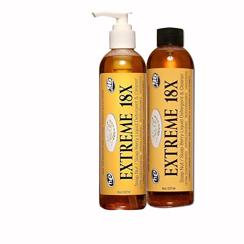 NaturOli EXTREME - (2 Pack) 18X Soap Berry Liquid Laundry Soap - All Natural Detergent And Cleaner - Highly-Concentrated, Sulfate-Free, Allergy-free