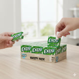 Extr-a Spearmint Sugar Free Chewing Gum, Bulk Pack, 15 Pieces per Pack, 10 Count