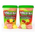 Mike and Ike Cotton Candy TUB -Cherry, Strawberry and Lwmon Lime Swirl, Birthday Party Favor Supplies, 3 Ounces (Pack of 2 TUBS)