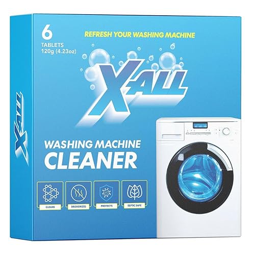 X-ALL Washing Machine Cleaner - Deep Cleaning Tablets, Cleans and refreshes the interior, Limescale and Mineral-Buildup - Deep Cleans Dirt for HE