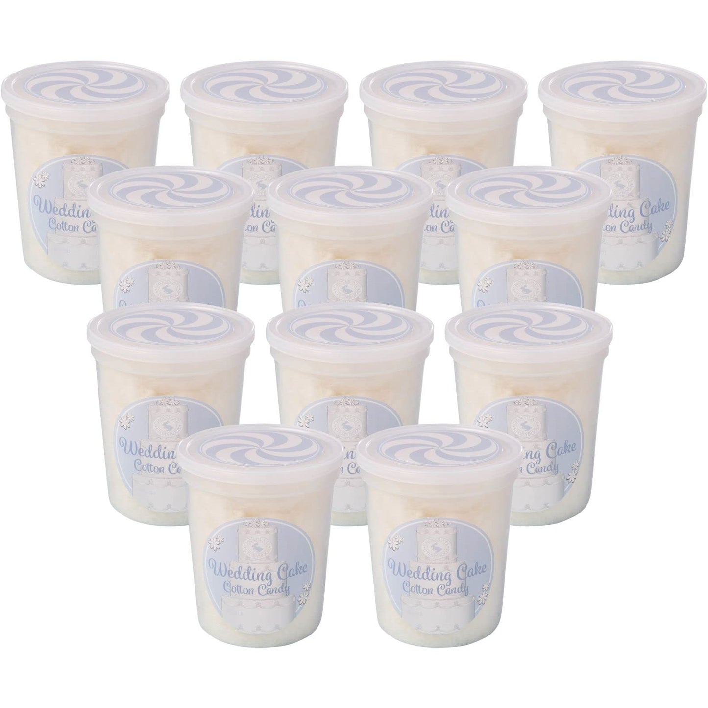 Wedding Cake Gourmet Flavored Cotton Candy (12 Pack) - Unique Idea for Holidays, Birthdays, Gag Gifts, Party Favors…