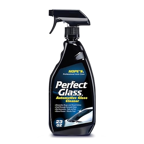 HOPE'S Perfect Glass Automotive Glass Cleaner - Streak-Free, Tint Safe Car Cleaner for Glass, Acrylic, Windows, Mirrors, Windshield - No-Residue