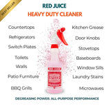 Speed Cleaning Red Juice All-Purpose Cleaner, Degreaser, Non-Toxic, Biodegradable, Commercial Strength, 32 oz Concentrate Refill