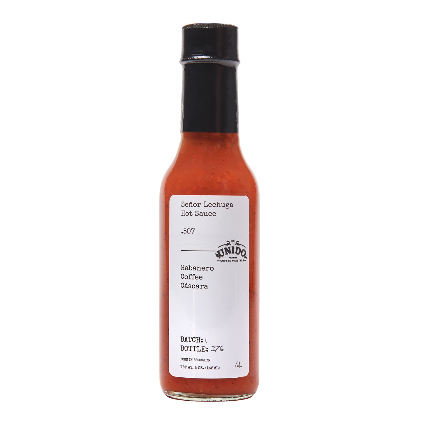 Señor Lechuga Hot Sauce .507 Habanero, Coffee, Cáscara with Café Unido