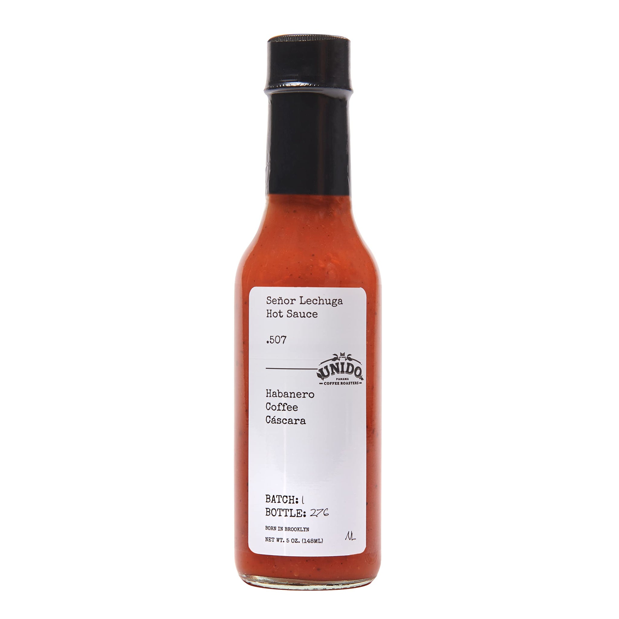 Señor Lechuga Hot Sauce .507 Habanero, Coffee, Cáscara with Café Unido