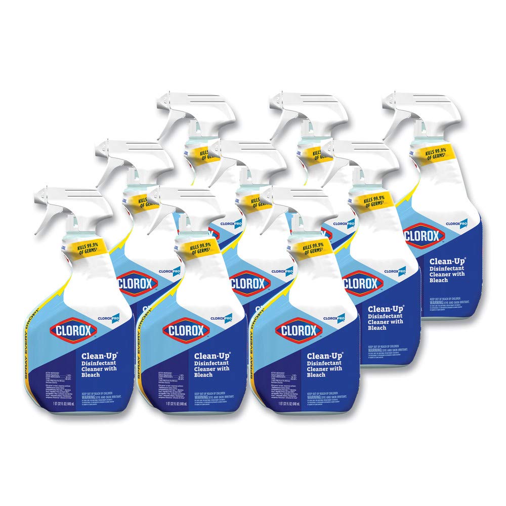 Clean-Up Disinfectant Cleaner with Bleach, 32oz Smart Tube Spray, 9/Carton