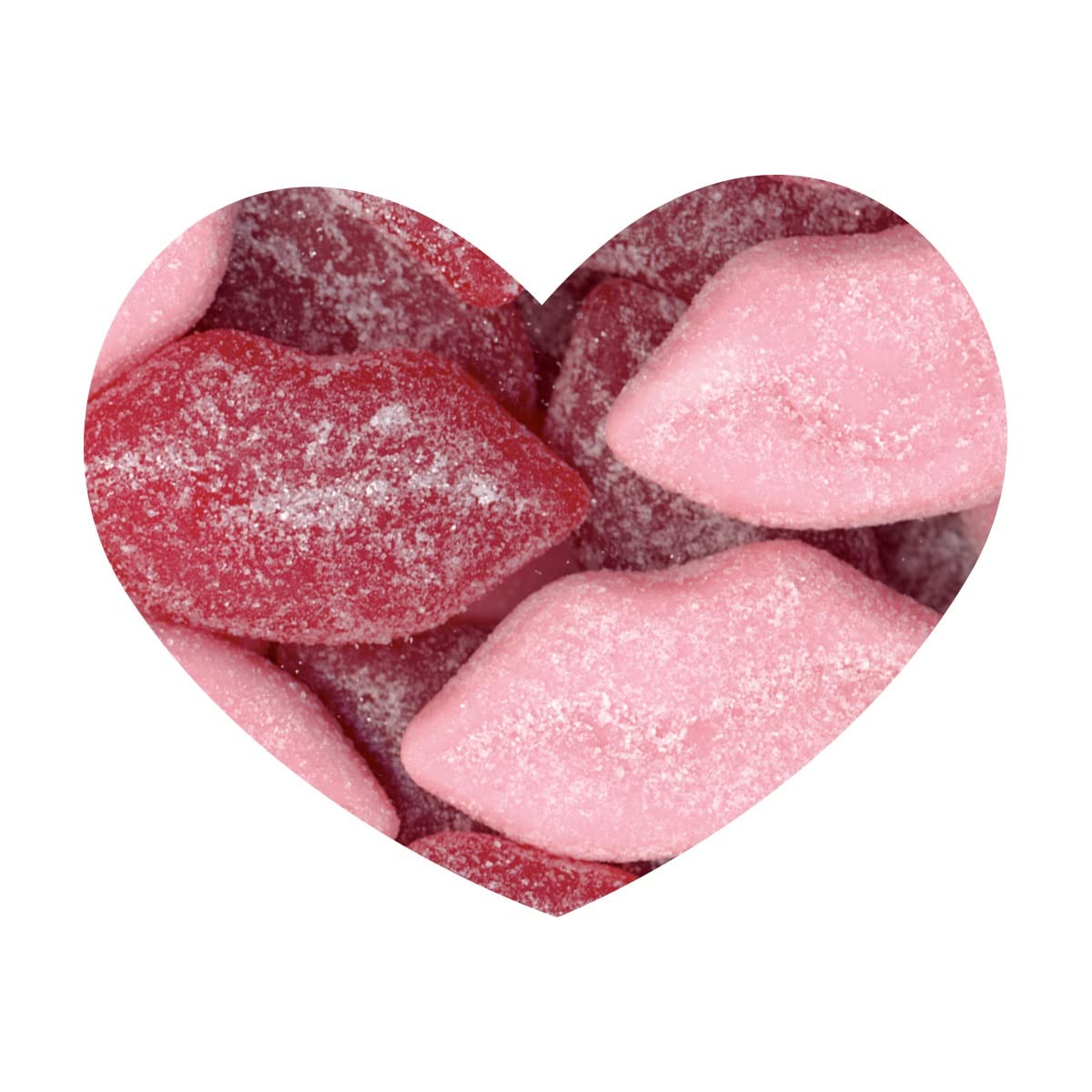 Jelly Belly Valentine Sour Pucker Lips 2.8 oz Grab & Go® Bags, 12 Count Case