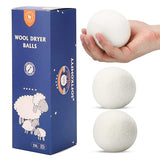 Wool Dryer Balls Handmade 3 Pack XL,Organic Laundry Dryer Balls,100% New Zealand Wool Natural Fabric Softener,Reusable 1000 Loads,Wrinkles Free