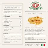 Rustichella d’Abruzzo Egg Pasta Variety Pack - Egg Tagliatelle, Egg Fettuccine & Egg Pappardelle - 3 x 8.8 oz (250g) Italian Egg Pasta Nests - Durum