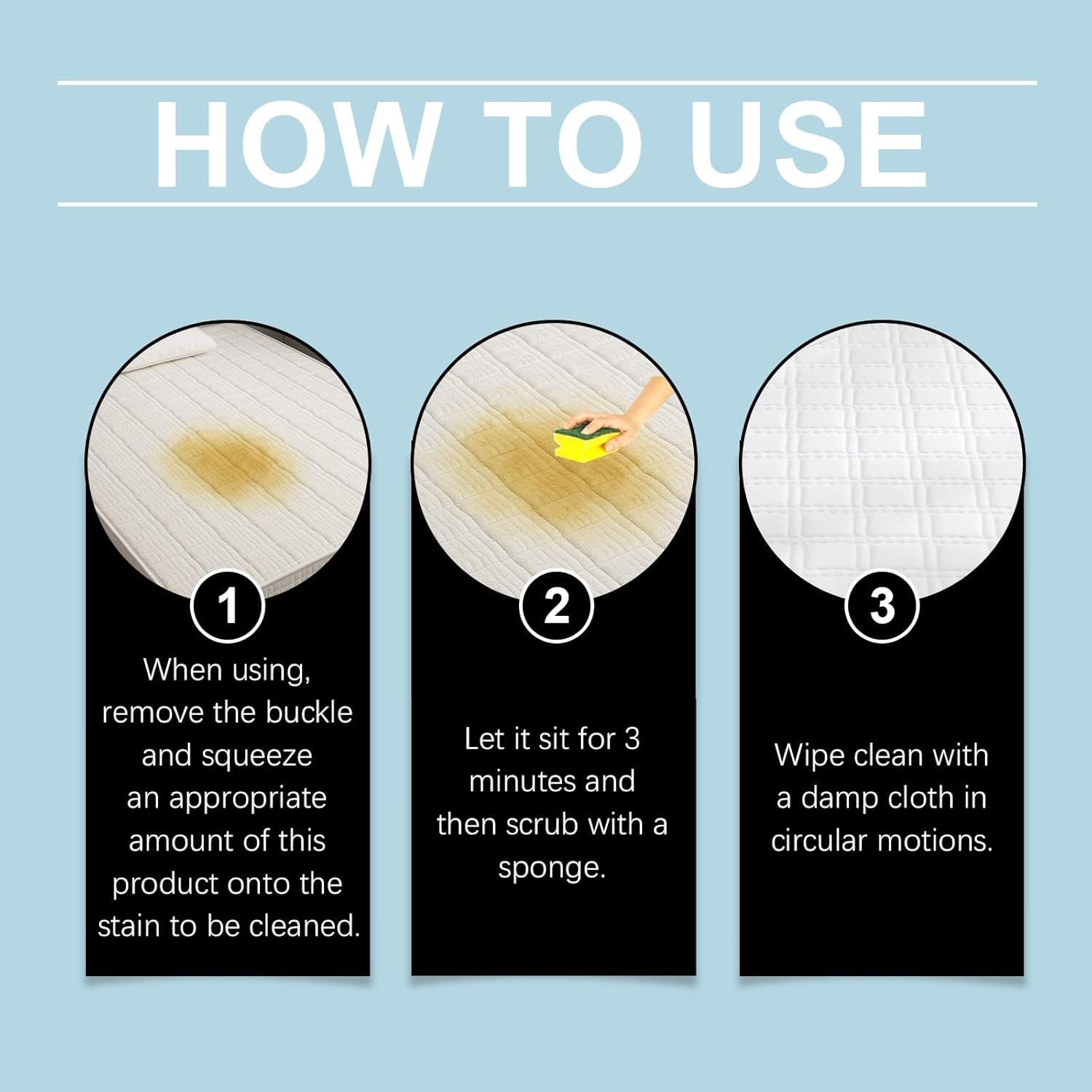 1pc Mattress Stain Remover for Bed & Fabric, Powerful Yellow Stain Cleaner for Old & New Stains, Gentle Spot Treatment for Mattress, Couch, Rug