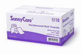Sunnycare #5110 White 10" Roll Towel Hardwound 800' Roll - 6 / Case