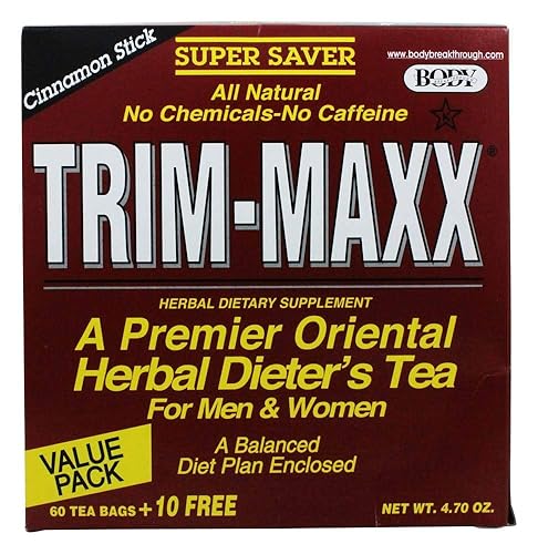 Body Breakthrough Trim-Maxx Herbal Dieter's Tea Cinnamon Stick - 70 Tea Bags, 4.94 oz