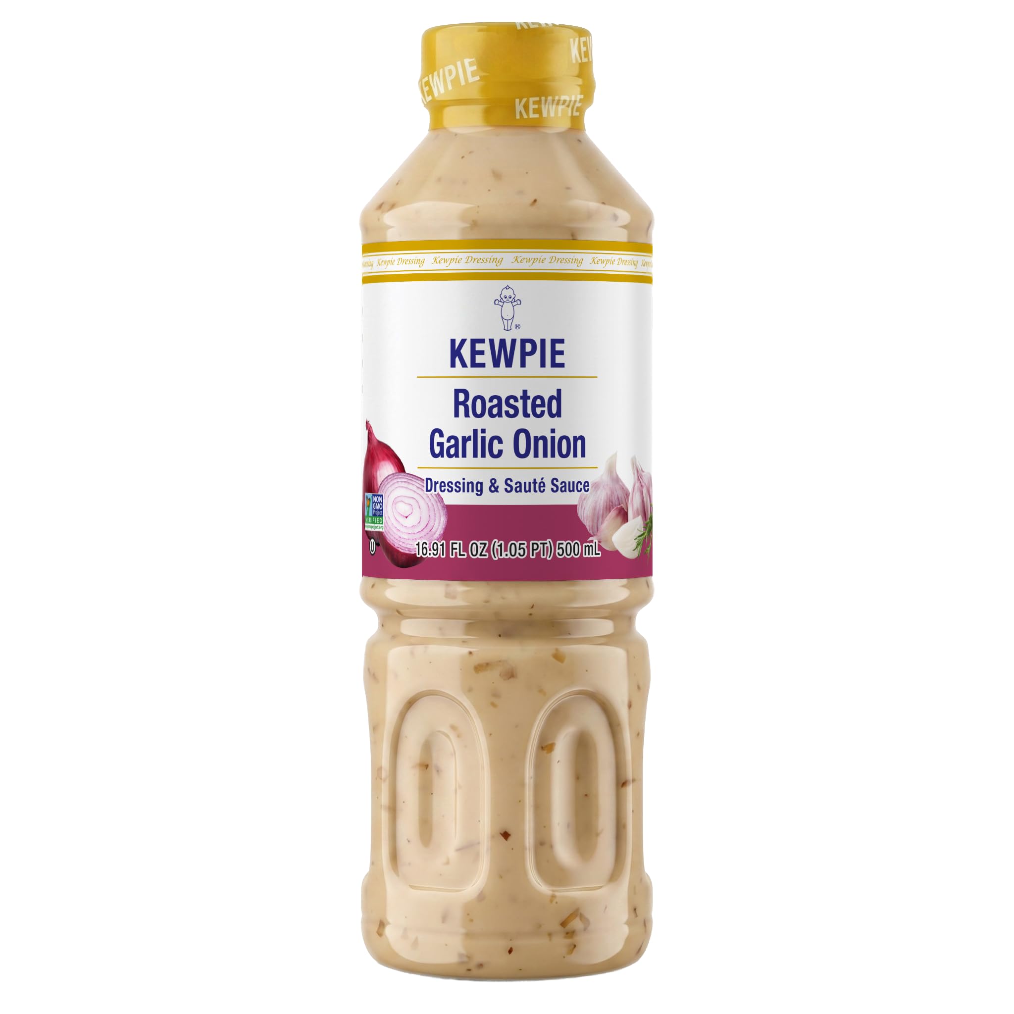 KEWPIE Roasted Garlic Onion Dressing & Sauté Sauce, Bold & Savory Authentic Japanese-Style Salad Dressing, Perfect for Greens, Wraps, Marinades