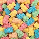 Neon Sour Bears Gummy Candy | 1 Pound Bag | Assorted Fruit Flavored Sour Gummies | Chewy Candy for Parties, Buffets, Celebrations, and Dessert
