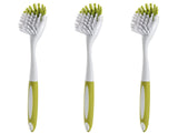 Dish Brush with Handle, Stiff Bristles Dish Scrubber for Pots, Pans & Sink Cleaning, 3 Pack