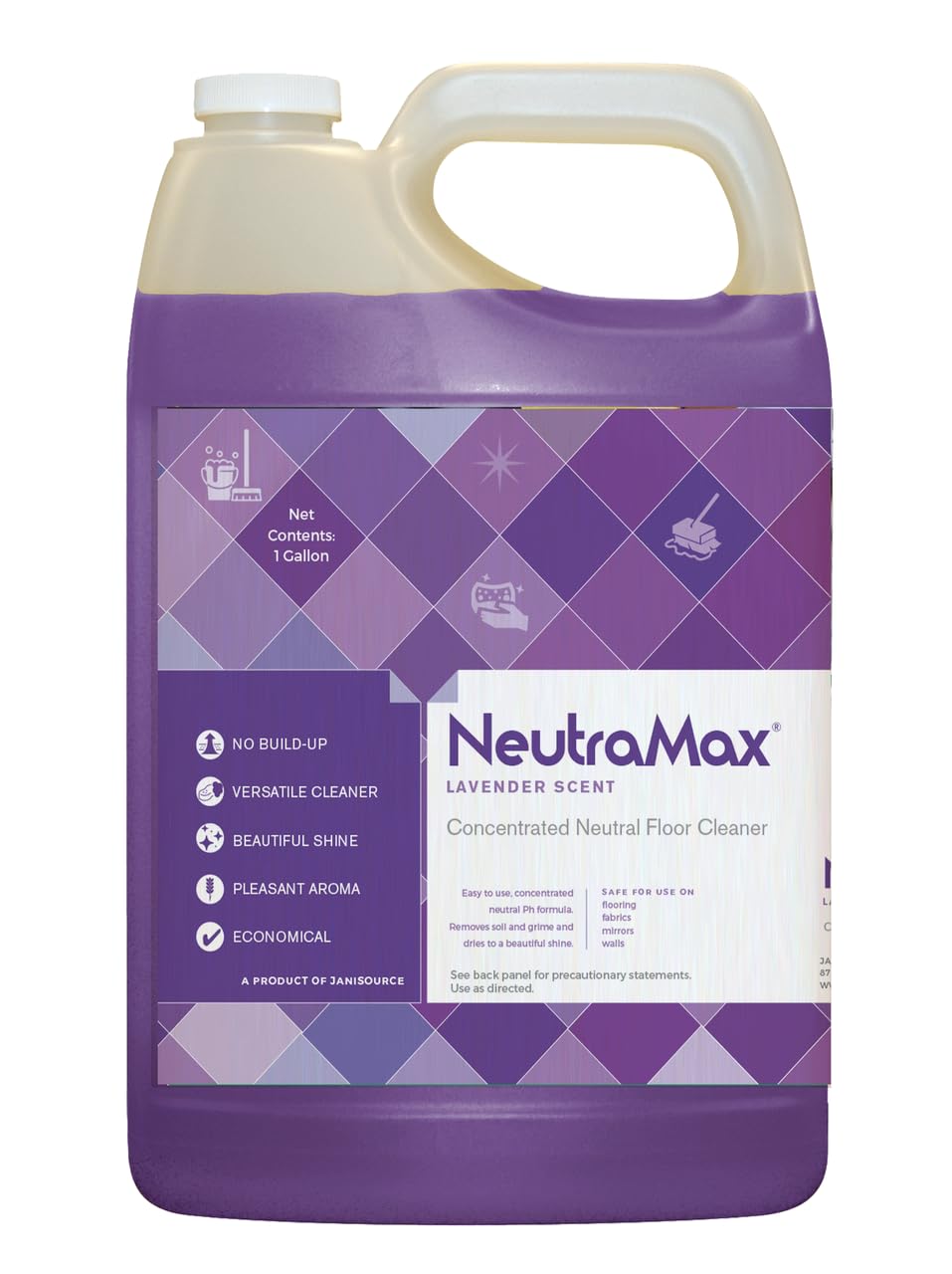 Jani-Source Neutramax Lavender Scented Concentrated Neutral Floor Cleaner, 1 Gallon