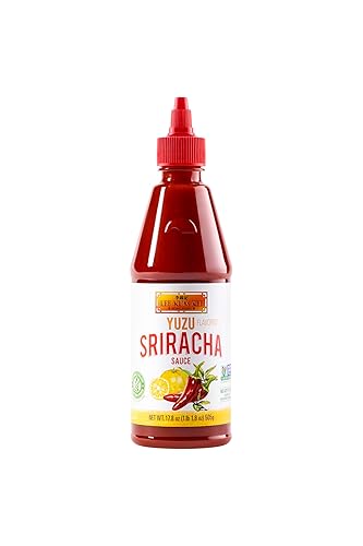 Lee Kum Kee Yuzu Flavored Sriracha Sauce (17.8 oz - 1 Pack) | Gluten Free | Bold & Zesty | Perfect for Dipping, Drizzling, Marinades, Seafood, Poke