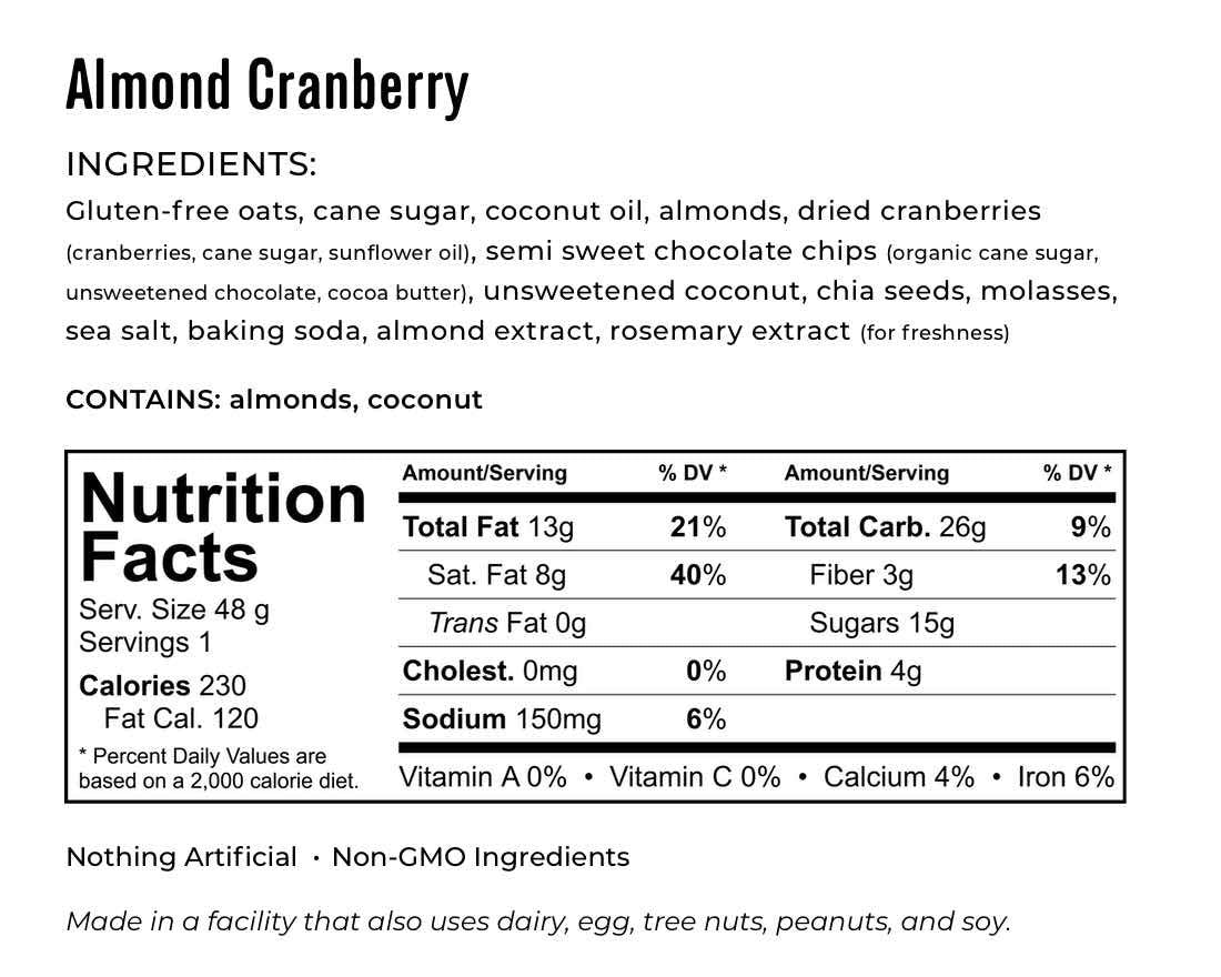 Kakookies A Cookie Re-Imagined, Almond Cranberry (Box of 12 Cookies), Soft-Baked, Plant-Based, Dairy Free, Gluten Free, Vegan