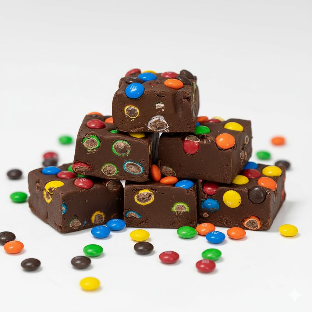 Valley Fudge, Chocolate with Candy, Fresh Artisan Fudge, Real Butter, Gourmet Candy, One Pound Package