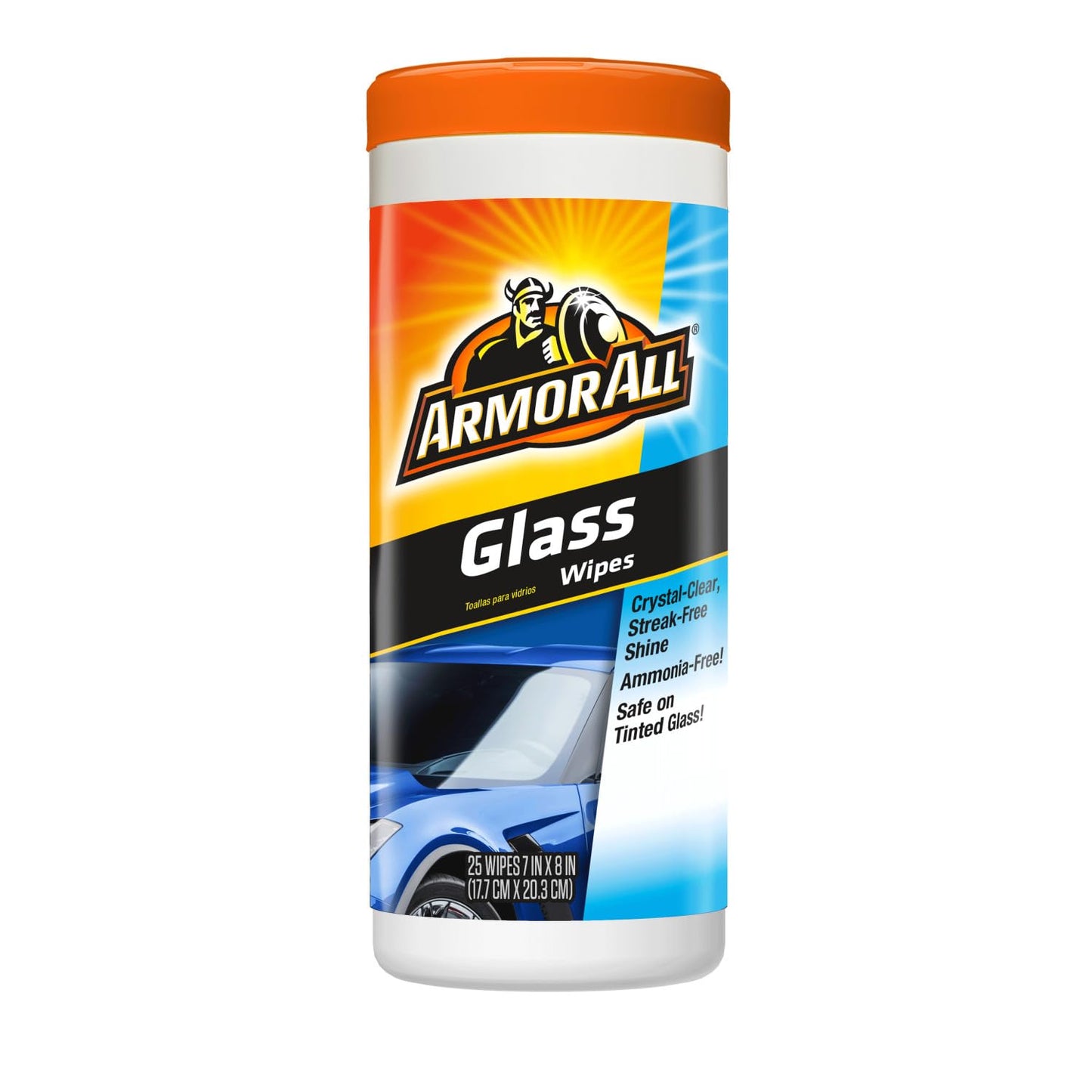 Armor All Glass Cleaner Wipes, 90 Count Canister, Car Window and Screen Cleaning Wipes, Great for Windshields, Phone Screens and More