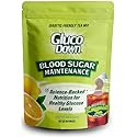 GLUCODOWN, Delicious Lemonade & Tea Mix, Patent Pending Dietary Fiber Formula for Maintenance of Healthy Blood Sugar & Cholesterol, 45 Servings.