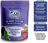 GLUCODOWN, Delicious Super Berry Tea Mix, Patent Pending Dietary Fiber Formula for Maintenance of Healthy Blood Sugar & Cholesterol, 45 Servings.