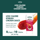 VIVID KITCHEN Korean Chicken Sauce - Low-Calorie, No Preservatives - Sweet and Savory Flavor - Easy Squeeze Bottles - Authentic Korean BBQ Marinade