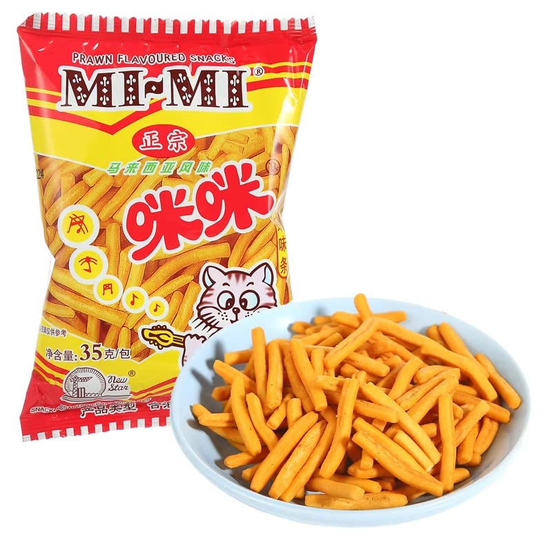 ?? ???? ???????? ???? 20*12?? 240g/?Mimi Casual Snacks Authentic Malaysian Flavor Shrimp Flavor Strips (20*12 packs) 240g/bag