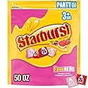 STARBURST Fruit Chews Candy - FaveREDS STARBURST Candy Bulk, Individually Wrapped, Party Size Bag, 50 oz, Pack of 1