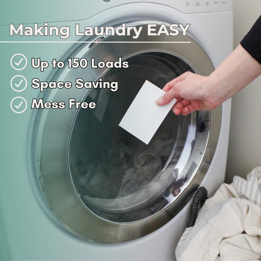ME Mother Earth Laundry Detergent Sheets Essential for Travel, No Mess, Space Saving, Convenient, Concentrated, Liquidless, Hypoallergenic