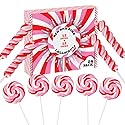 24 Red, Pink and White Lollipops Individually Wrapped - 18g Swirl and 12g Twisty Suckers