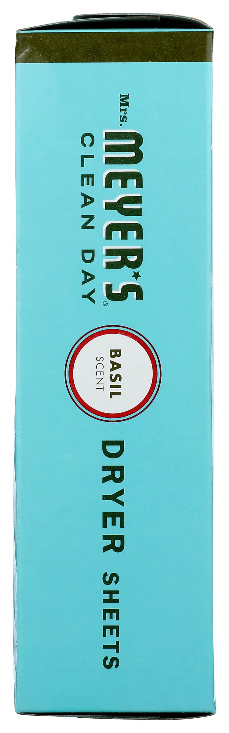 MRS. MEYER'S CLEAN DAY Dryer Sheets, Fabric Softener, Reduces Static, Infused with Essential Oils, Basil, 80 Count