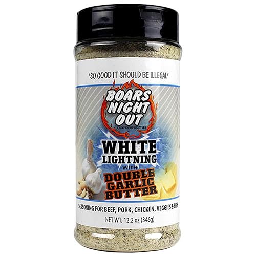 Boars Night Out White Lightning with Double Garlic Butter