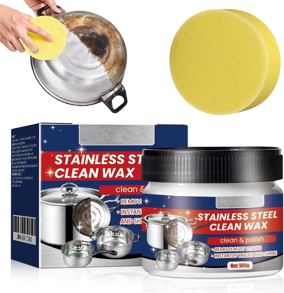 KFTUVBN 1PC Stainless Steel Scratch Remover for Appliances Upgraded Multi-Purpose Scratch Remover Paste for Oven Appliances Grease Sink Fridge
