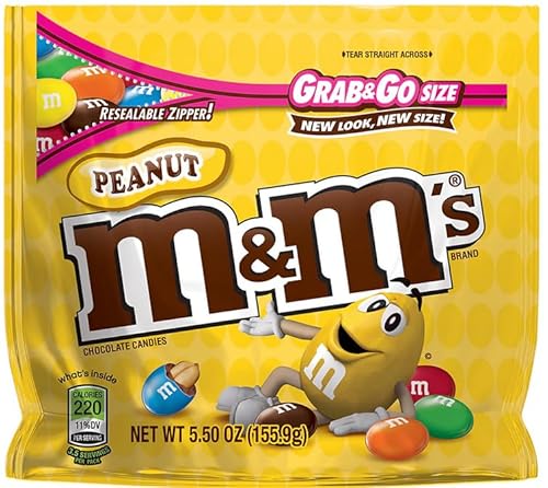 M&M'S PEANUT STAND UP POUCH 5 OUNCES