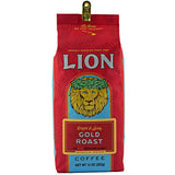 Lion Coffee Gold Roast Whole Bean Coffee, Medium-Light Roast, A Taste of Aloha - 10 Ounce Bag