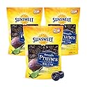 Sunsweet Amazin' Pitted Prunes - Dried Prunes Pitted Unsweetened - Gluten Free, Vegan, Low Fat - Fiber & Minerals - 2lb Resealable Bag x 3 Pack