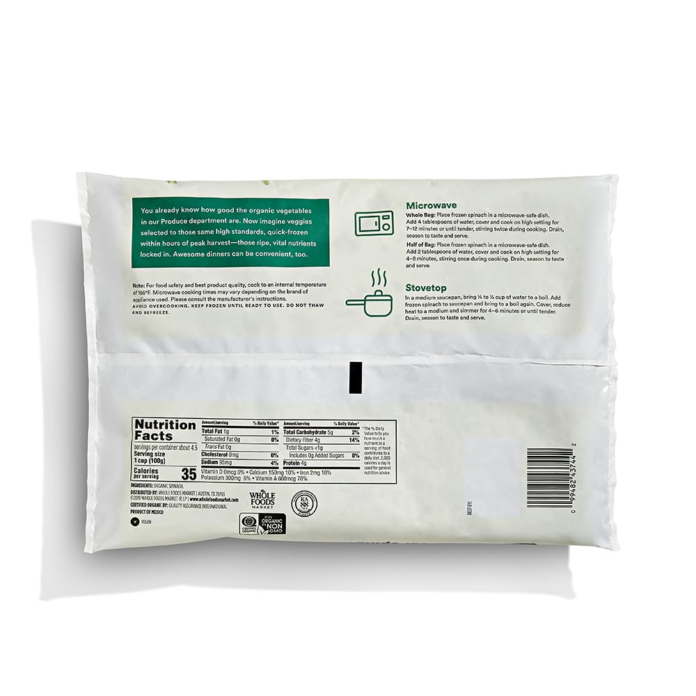 365 by Whole Foods Market, Organic Whole Leaf Spinach, 16 oz
