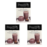 PROTIFIT - High Protein Dark Chocolate Pudding & Shake Mix 3 Pack, 15g Protein, Low Calorie, Low Fat, Low Carb, Aspartame Free, Idea Protein