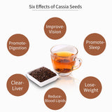 Top Grade Natural Cassia Seed Tea,Jar 20 Oz/ 568g .Chinese Herbal Tea/Jue Ming Zi ???,Cooked Cassia Seeds,No Additives,Sugar Free.