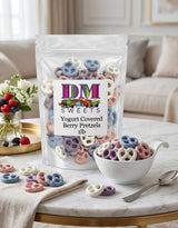 Yogurt Covered Pretzels - 1 lb Bulk Bag - Assorted Fruit Flavors: Blueberry, Raspberry, Strawberry & Vanilla - Sweet & Crunchy Snack