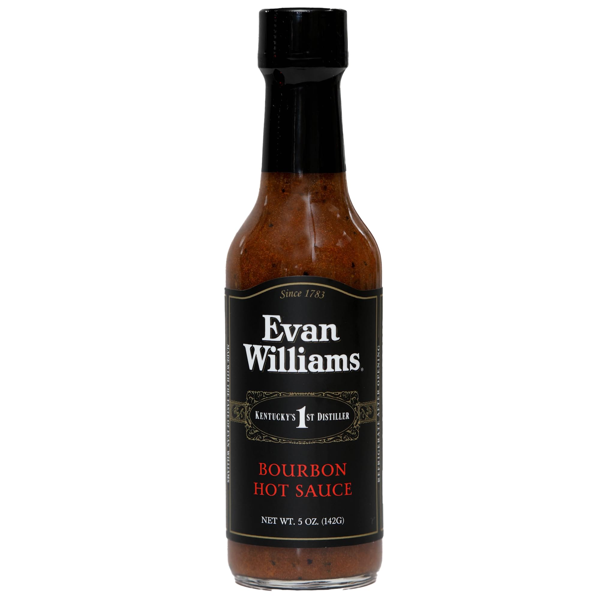 Evan Williams Bourbon Hot Sauce - Aged Cayenne Pepper & Butter Blend with a Splash of Bourbon - Spicy Gourmet Sauce for Wings, Grilling, and Dipping