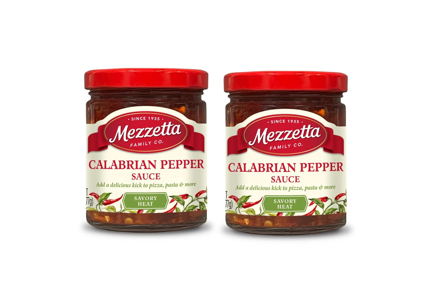Mezzetta Calabrian Pepper Sauce - Fruity Fiery Flavor with Extra Virgin Olive Oil - Italian Ingredient for Pizza, Pasta, Sandwiches - Red Bell Pepper