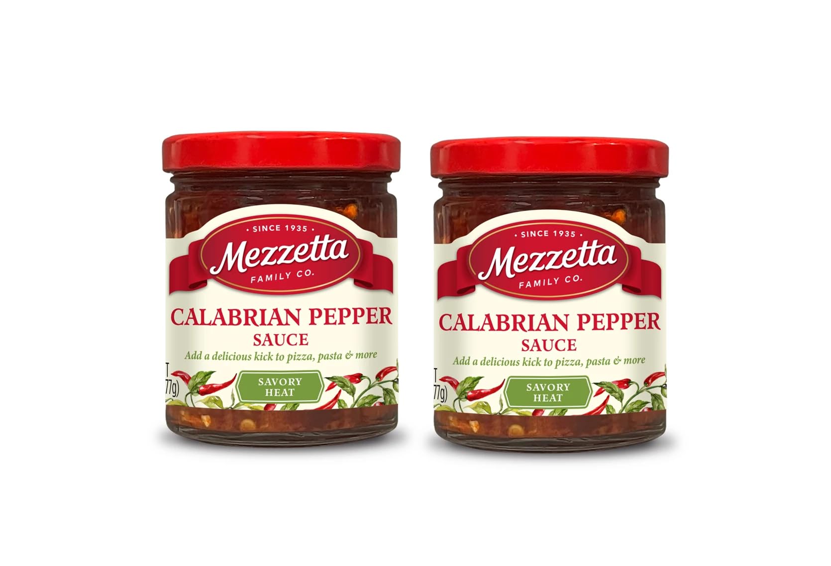 Mezzetta Calabrian Pepper Sauce - Fruity Fiery Flavor with Extra Virgin Olive Oil - Italian Ingredient for Pizza, Pasta, Sandwiches - Red Bell Pepper