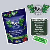 Rise Yaupon America's Classic Yaupon Holly Tea, 1 oz Loose Leaf Tea, Made with 100% Florida-Grown Yaupon Holly, Naturally Caffeinated, Never Bitter