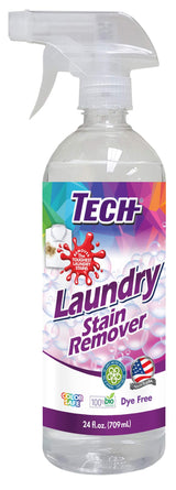 TECH Laundry Stain Remover Spray - Color Safe, Effective Clothes Stain Remover (24 OZ)