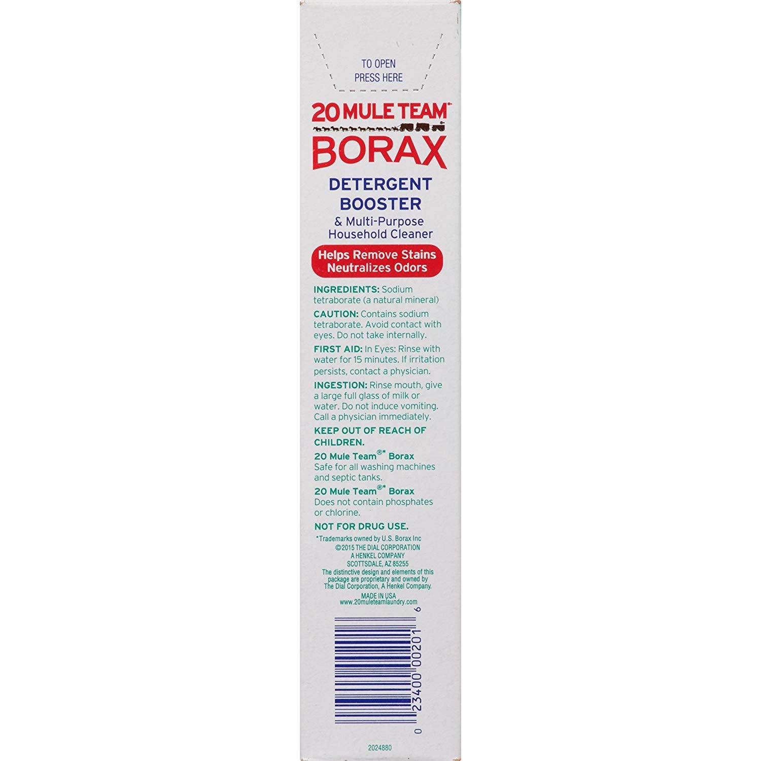 Borax Laundry Booster 65oz (Pack of 8) | Bundle Edition