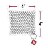 Knapp Made Original CM Scrubber 4" Chainmail Scrubber - Cleaner for Cast Iron, Stainless Steel, Hard Anodized Cookware and Other Pots & Pans