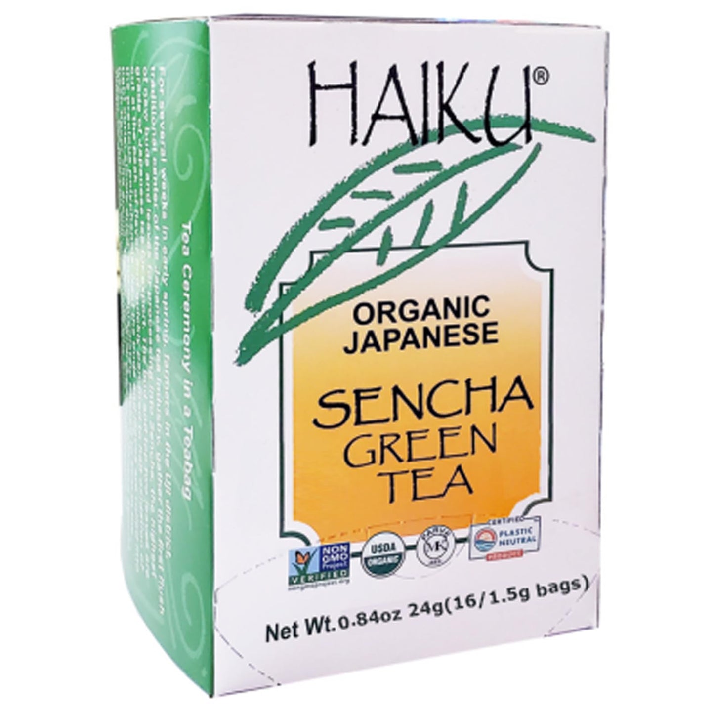 HAIKU Organic Sencha Teabags, 16 CT