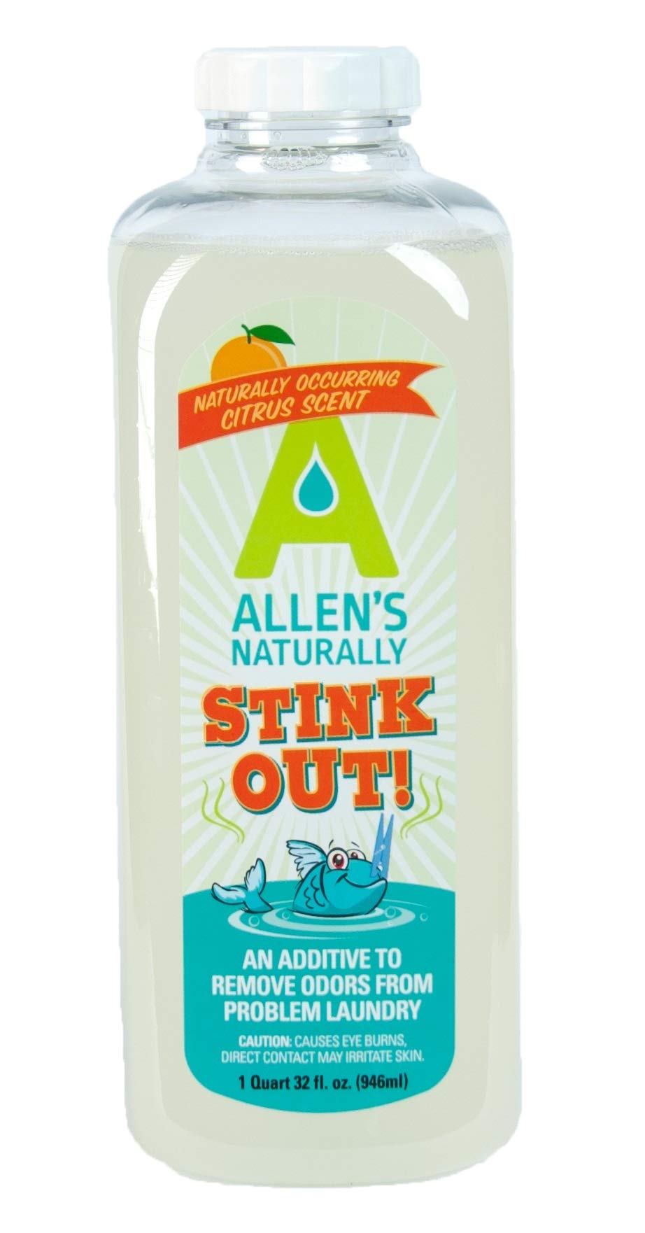 Allens Naturally Liquid Soap Laundry Detergent 1 Gallon/ 128 fl oz/ 3.78 Liters + Stink Out 1 quart/ 32 fl oz./ 946 ml + Dispensing Pump